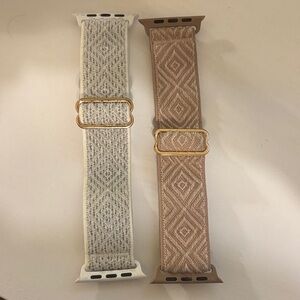 Patterned Watch Bands in Gray and Tan
